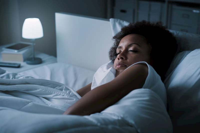 young african woman sleeping