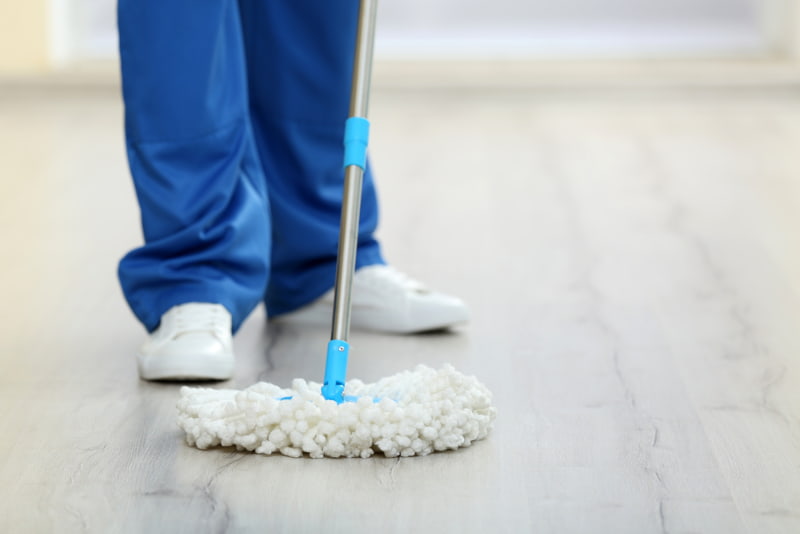 cleaning commercial vinyl floor