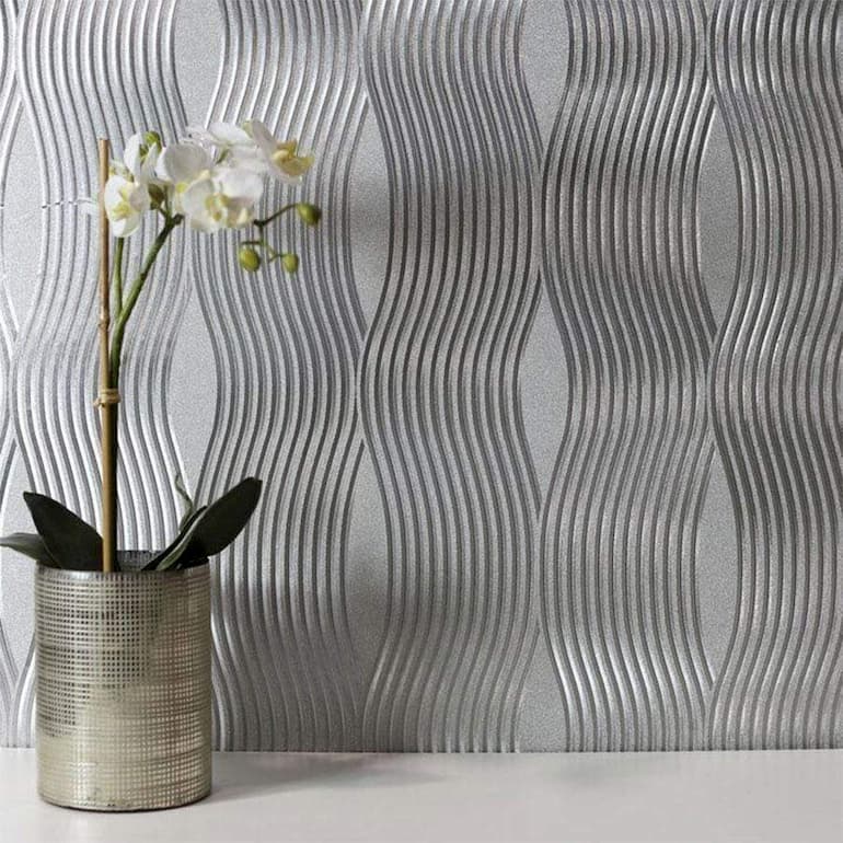 foil-wave-silver-wallpaper