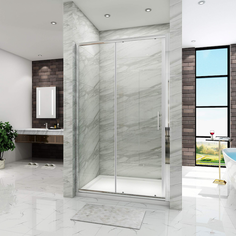 bathroom glass shower screen