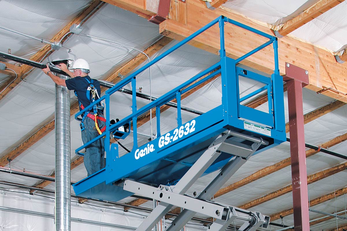 man working on a Scissor Lifts