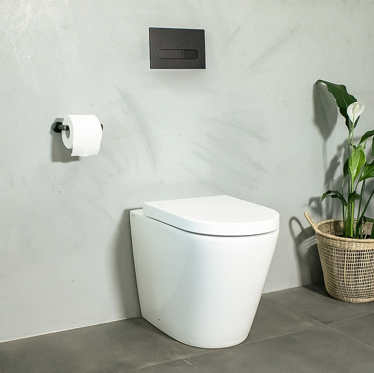 rimless toilet suite white