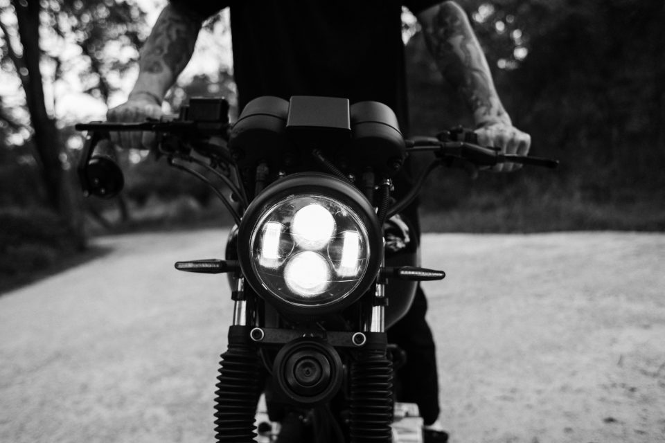 motorcycle controls and light