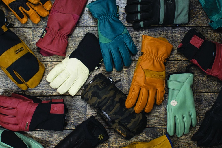 Different men's snowboard gloves