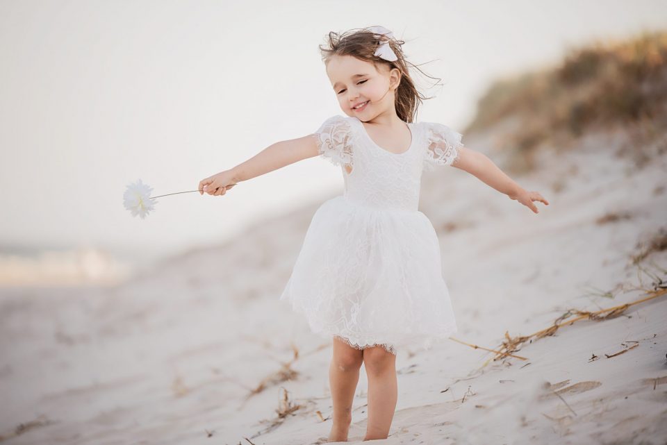 Girl in a white dress