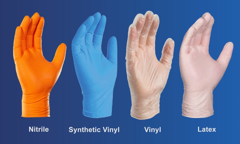 nitrile gloves types