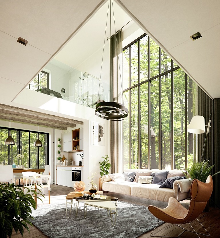 relaxing room decorated with amazing lighting
