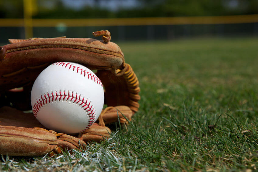 Ball in baseball glove