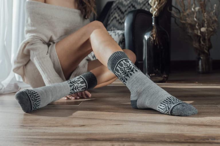 grey merino wool socks for women
