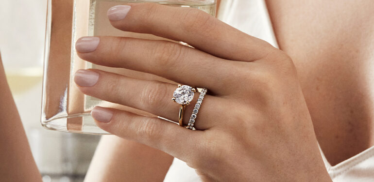 wedding and engagement ring