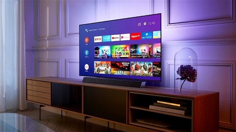 smart tv on stand