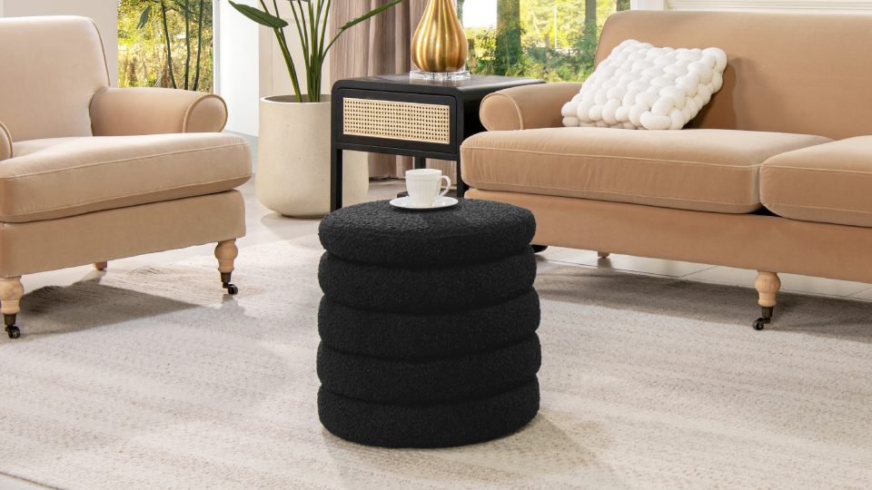 ottoman stool in the living room