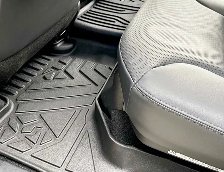 close up of modern car mat